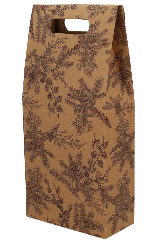 Luxe Wijndozen Vigo Kersttak voor 2 fles 18x9x38.5cm 30stuks