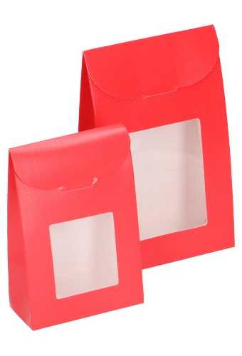 Kadozakje Java Met Sluiting & Venster Rood 9x4.5x13cm 10stuks