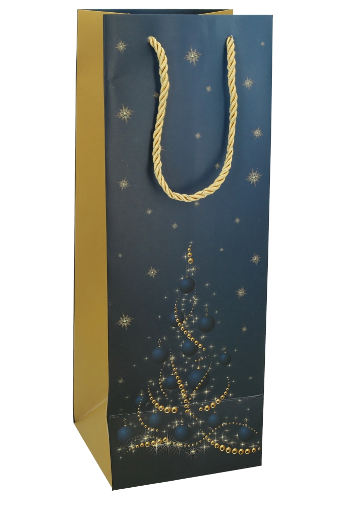 Kerst Wijntasjes 1 Fles Lighting Christmas Tree 12.5x12x36.5cm 10stuks