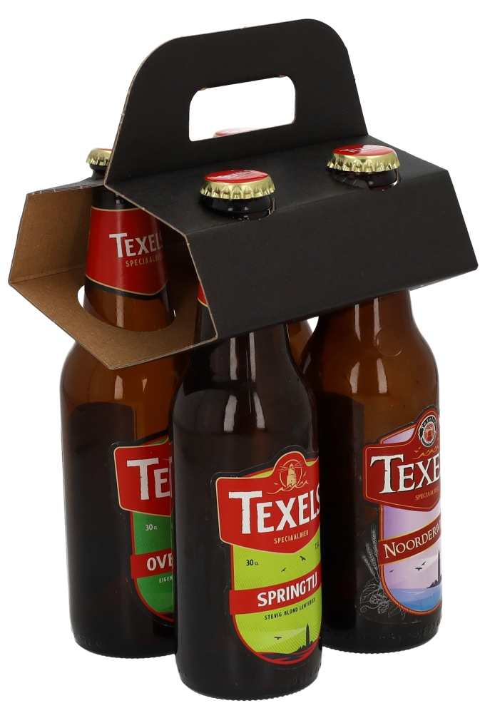 Bierverpakking Draagdoos Berlin Topclusters Zwart voor 4 flesjes 10st