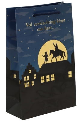Sinttasjes Sinterklaas Is Weer In Het Land 16x7x25cm 170gr 10stuks