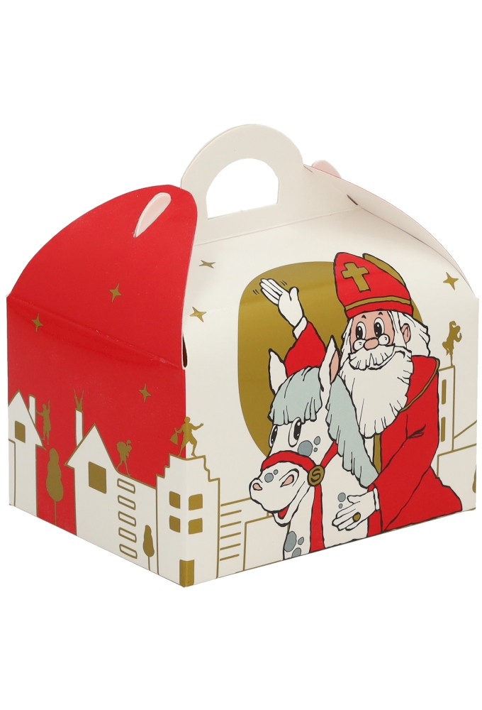 Chocolade Pepernoten Doosjes Sint & Paard 250gr 9.5x7.5x6cm 25stuks