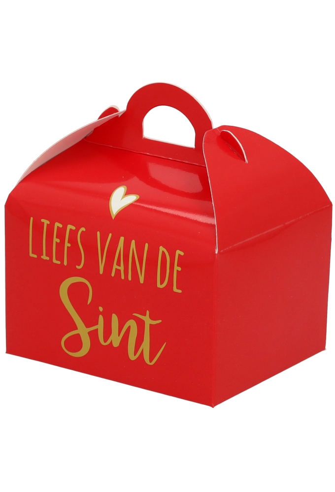 Chocolade Pepernoten Doosjes Liefs van de Sint 250gr 9.5x7.5x6cm 25st