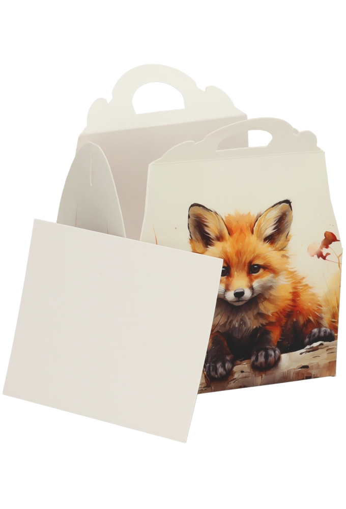Bonbondoosjes Herfst Vos 250gr Met Koffersluiting .5x7.5x6cm 24stuks