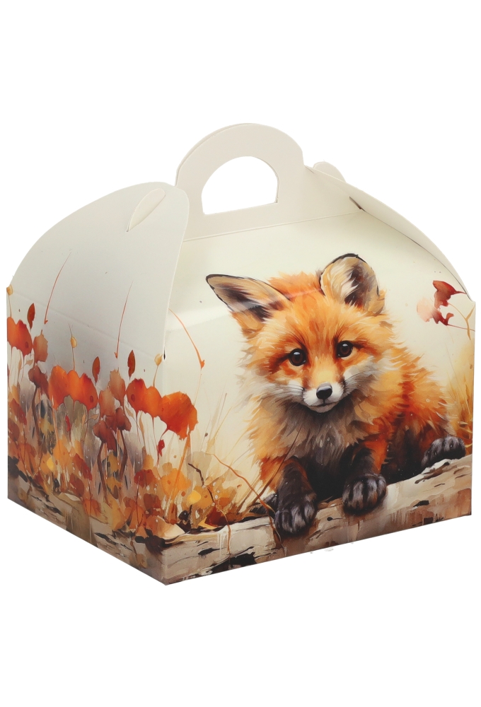 Bonbondoosjes Herfst Vos 500gr Met Koffersluiting 11.5x9x7cm 24stuks