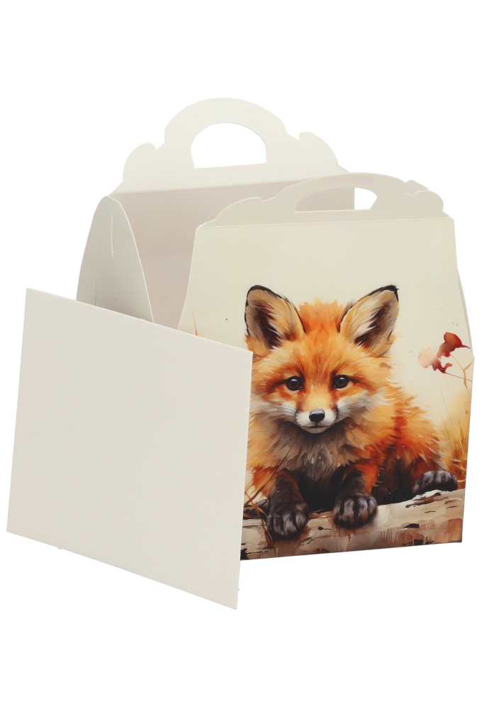 Bonbondoosjes Herfst Vos 500gr Met Koffersluiting 11.5x9x7cm 24stuks