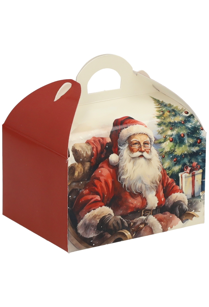 Bonbondoosjes Santa Claus 250gram Koffersluiting 9.5x7.5x6cm 24stuks Bonbondoosjes Santa Claus 250gram Koffersluiting 9.5x7.5x6cm 24stuks