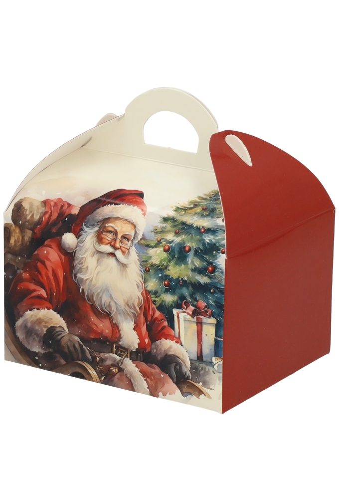 Bonbondoosjes Santa Claus 250gram Koffersluiting 9.5x7.5x6cm 24stuks Bonbondoosjes Santa Claus 250gram Koffersluiting 9.5x7.5x6cm 24stuks