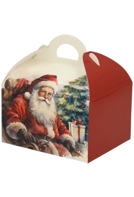 Bonbondoosjes Santa Claus 250gram Koffersluiting 9.5x7.5x6cm 24stuks Bonbondoosjes Santa Claus 250gram Koffersluiting 9.5x7.5x6cm 24stuks