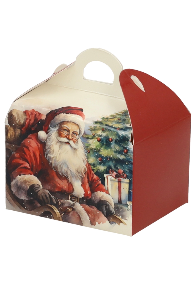 Bonbondoosjes Santa Claus 125gram Koffersluiting 7.6x6x4.8cm 24stuks Bonbondoosjes Santa Claus 125gram Koffersluiting 7.6x6x4.8cm 24stuks