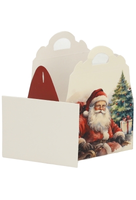 Bonbondoosjes Santa Claus 125gram Koffersluiting 7.6x6x4.8cm 24stuks Bonbondoosjes Santa Claus 125gram Koffersluiting 7.6x6x4.8cm 24stuks