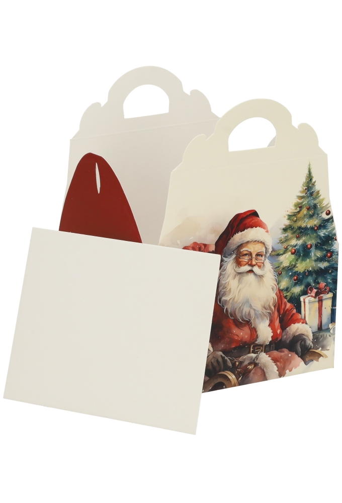 Bonbondoosjes Santa Claus 500gram Koffersluiting 11.5x9x7cm 24stuks Bonbondoosjes Santa Claus 500gram Koffersluiting 11.5x9x7cm 24stuks
