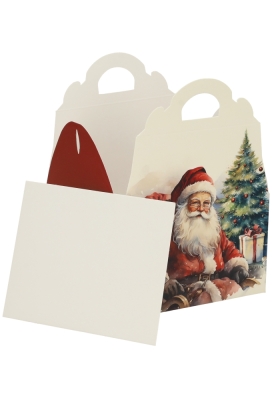 Bonbondoosjes Santa Claus 500gram Koffersluiting 11.5x9x7cm 24stuks Bonbondoosjes Santa Claus 500gram Koffersluiting 11.5x9x7cm 24stuks