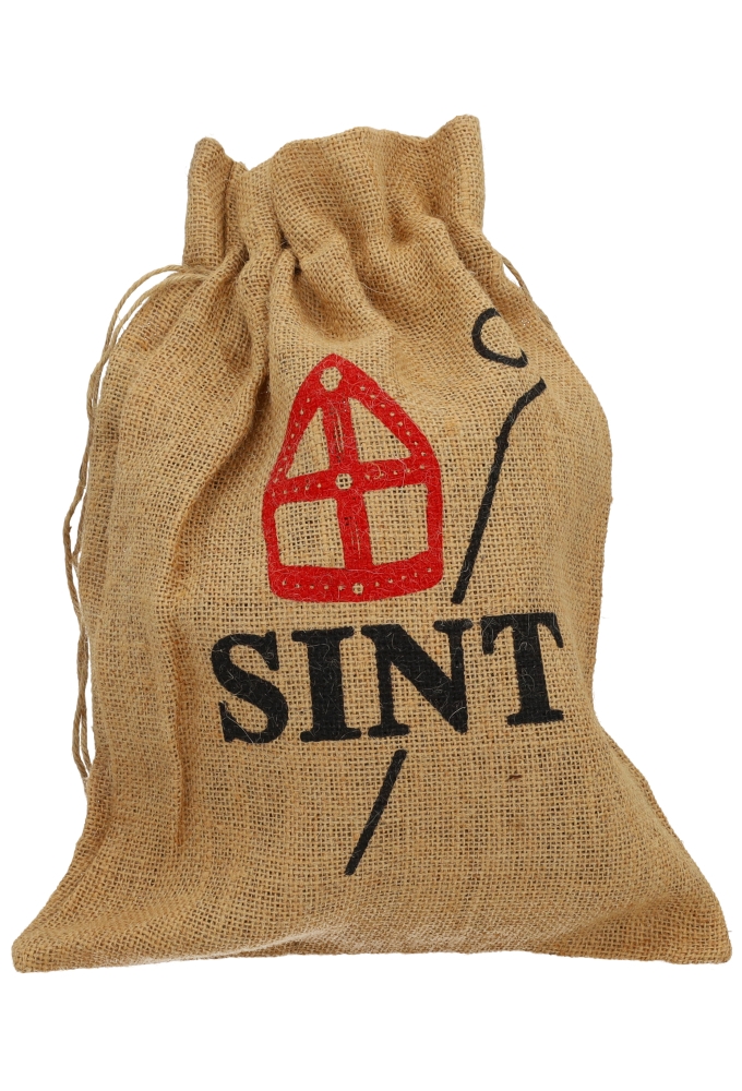 Sint Jutezak Sint Mijter & Staf Klein & Koord 15x25cm 25stuks 