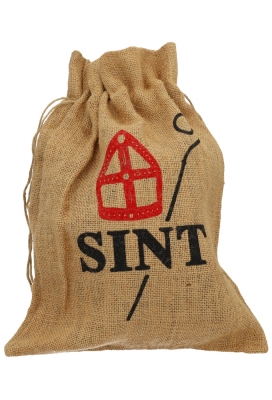 Sint Jutezak Sint Mijter & Staf Klein & Koord 15x25cm 25stuks 