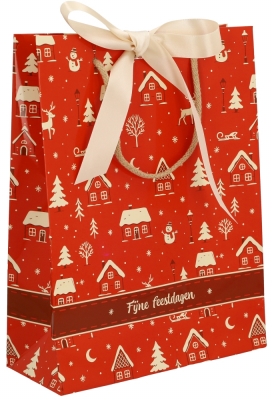 Kersttasjes Winter Sfeer Feestdagen & Lintgleuf 24X10X32cm 10stuks Kersttasjes Winter Sfeer Feestdagen & Lintgleuf 24X10X32cm 10stuks