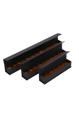 Magneet Bonbondoosjes Lungo Zwart 9 bonbons 31.5x3.5x3.5cm 8 stuks Magneet Bonbondoosjes Lungo Zwart 9 bonbons 31.5x3.5x3.5cm 8 stuks