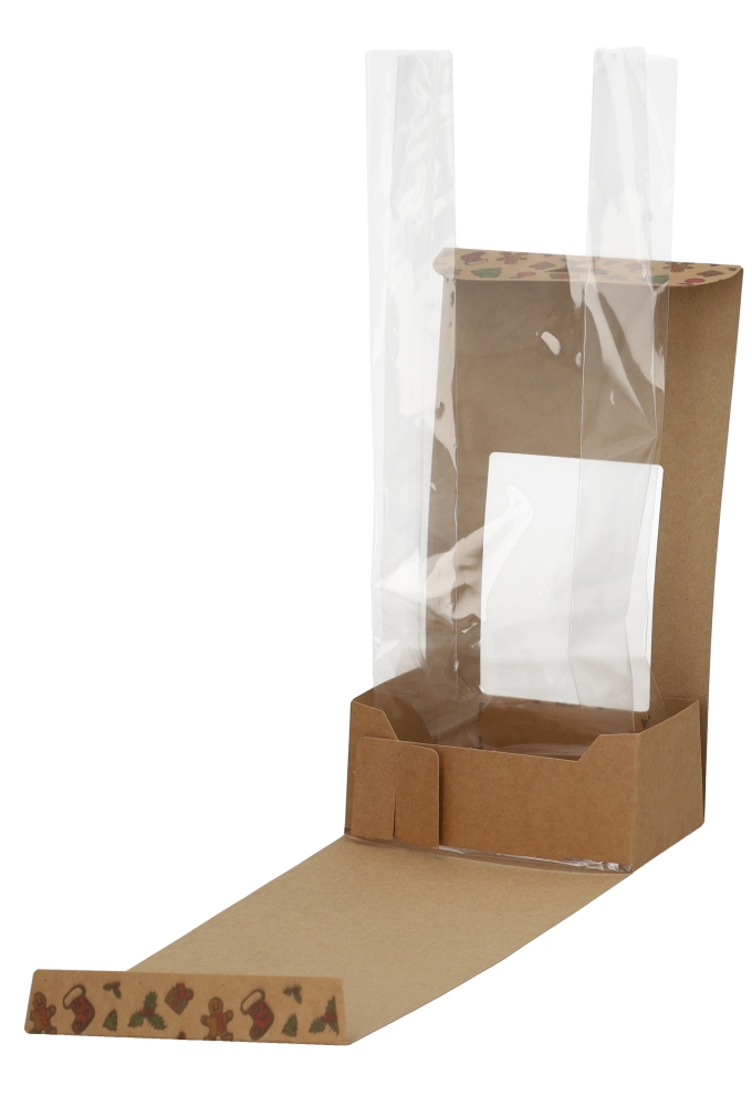 Kerstdoosje Brela Met Venster & Zakje 600gram 13x7.5x23cm 10 stuks