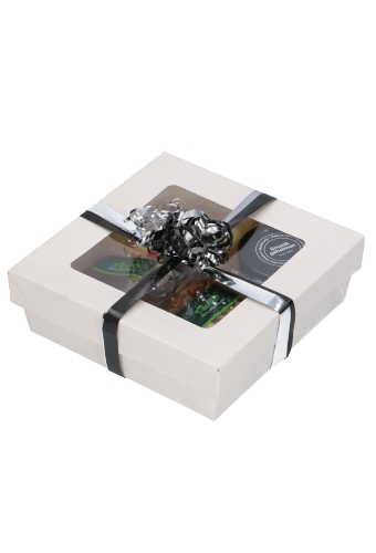 Dekseldoos Tomar Wit Met Deksel & Venster 14x14x5cm 270gram 25stuks