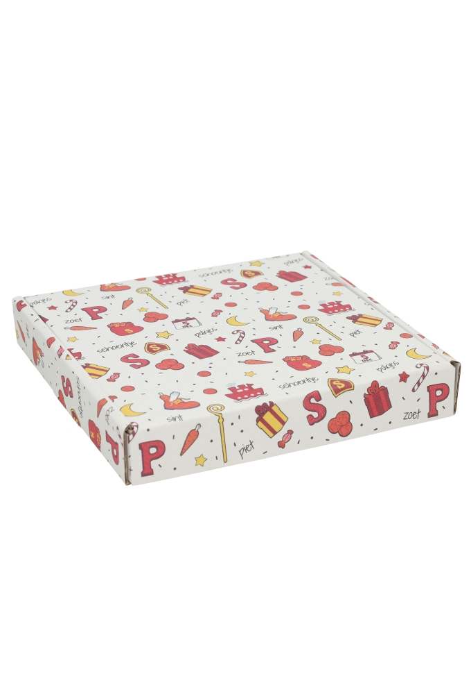 Brievenbusdoos Sinterklaas Vierkant 17.5x17.5x2.8cm 10stuks