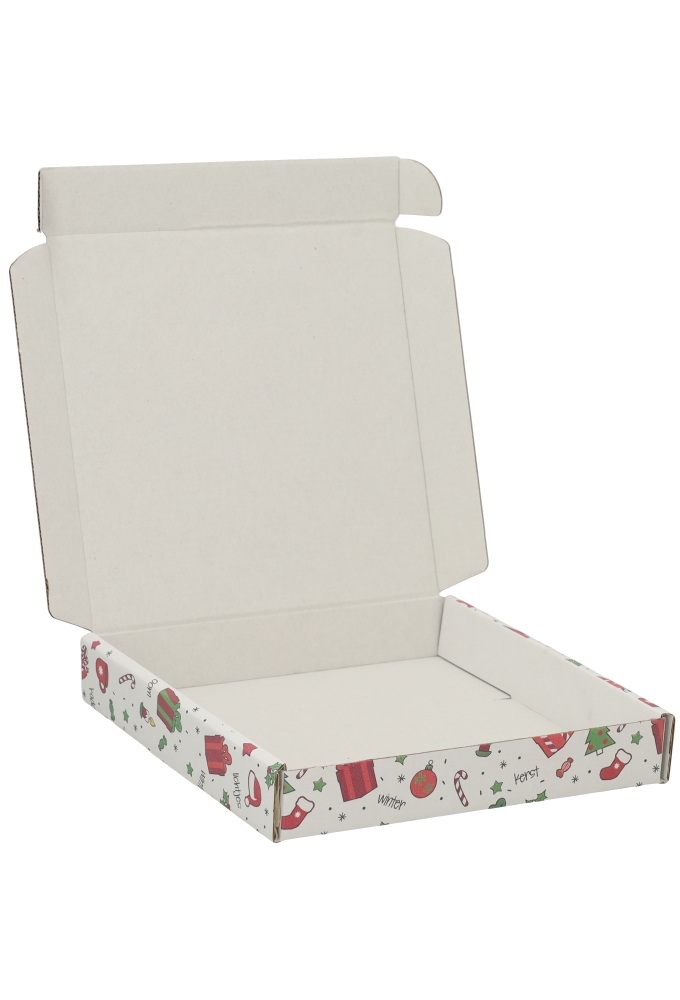 Brievenbusdoos Kerst Vierkant 17.5x17.5x2.8cm 10stuks
