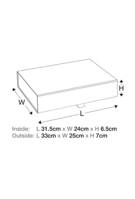 Luxueuze Magneetdozen Diamond & Lintje Zwart Mat 31.5x23.5x6.5cm 10st
