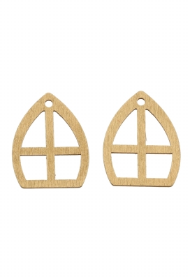 Houten Sintdecoratie Mijter Goud Met Ophang Gaatje 3x4cm 100stuks