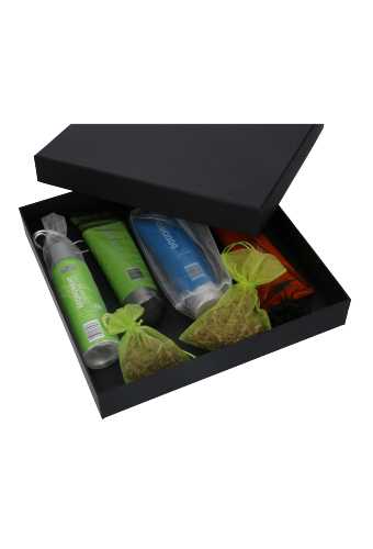 Luxe Geschenkdoosje 1400gr Sydney Zwart Mat 25x25x3.5cm 8 stuks