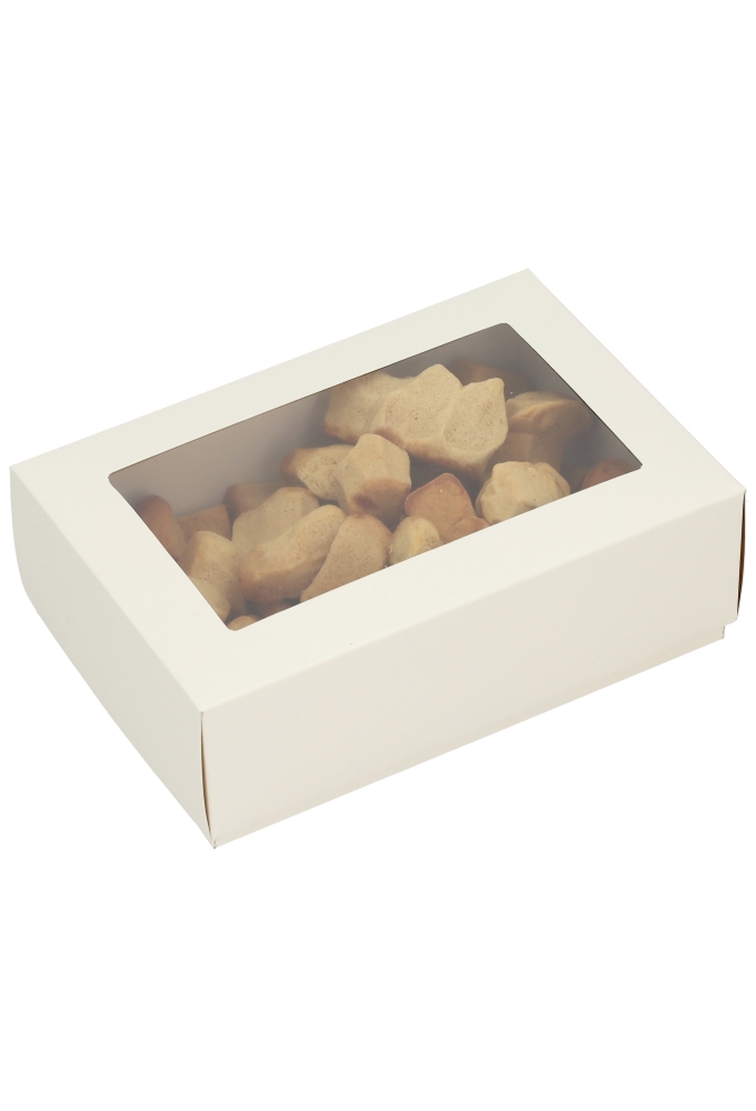 Geschenkdoos Brussel  Wit & Goud Met Venster FSC® 13x9x4.5cm 10st