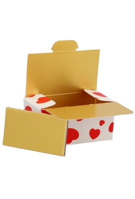 Bonbondoosjes Hartjes Bella Voor 2 Bonbons FSC® 6.7x3.4x3.3cm 25stuks