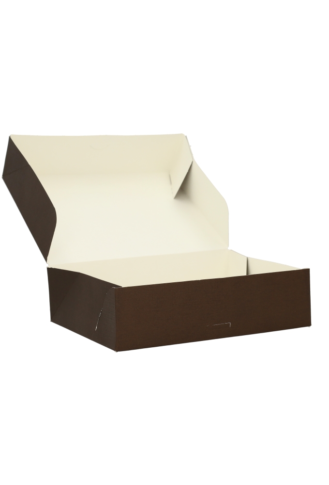 Geschenkdoos Cateringdoos Lino Bruin 22x16x6cm 10stuks
