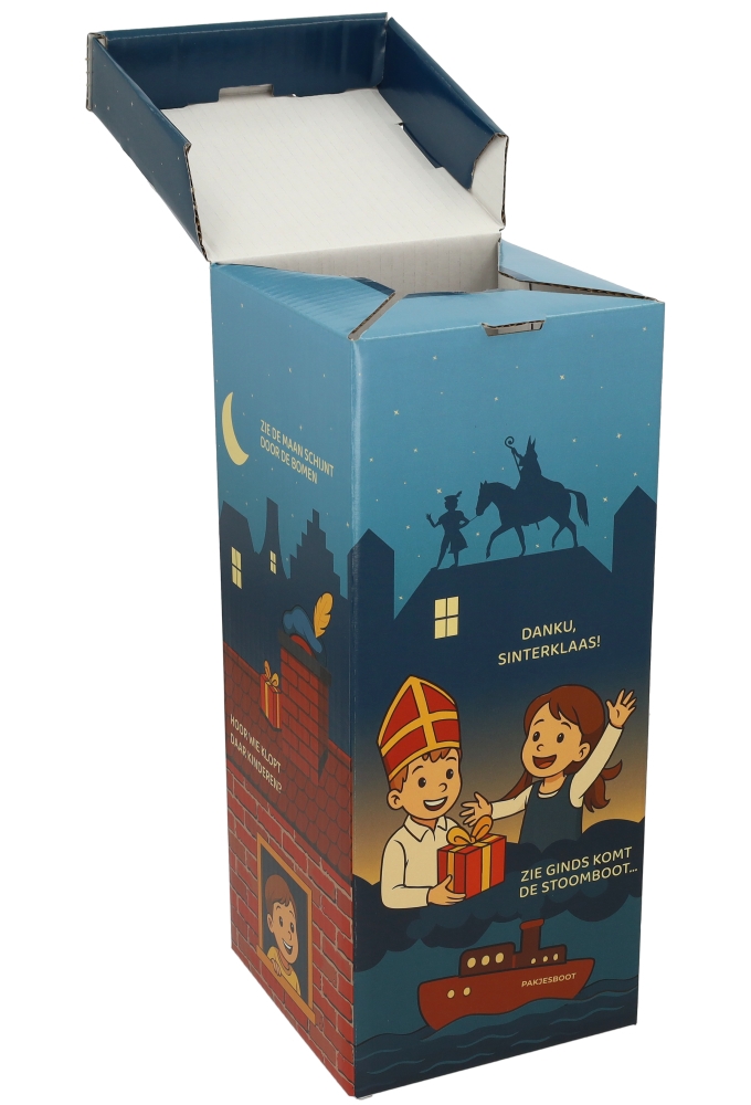 Sintgeschenkdoos Dank u Sinterklaas Full Colour 15x15x36cm 15stuks