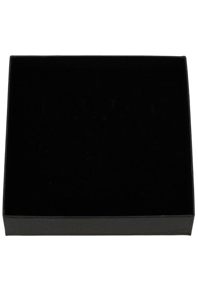 Sieradendoosjes Nora Zwart 16x16x3.8cm 4stuks