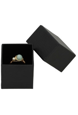 Sieradendoosjes Nora Zwart 4.5x4.5x4.5cm 8stuks