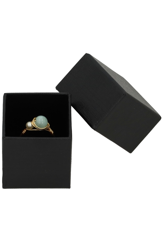 Sieradendoosjes Nora Zwart 4.5x4.5x4.5cm 8stuks