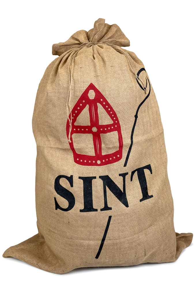 Sint Jutezak Sint Mijter & Staf XXL Groot Koord 100x150cm 1stuks