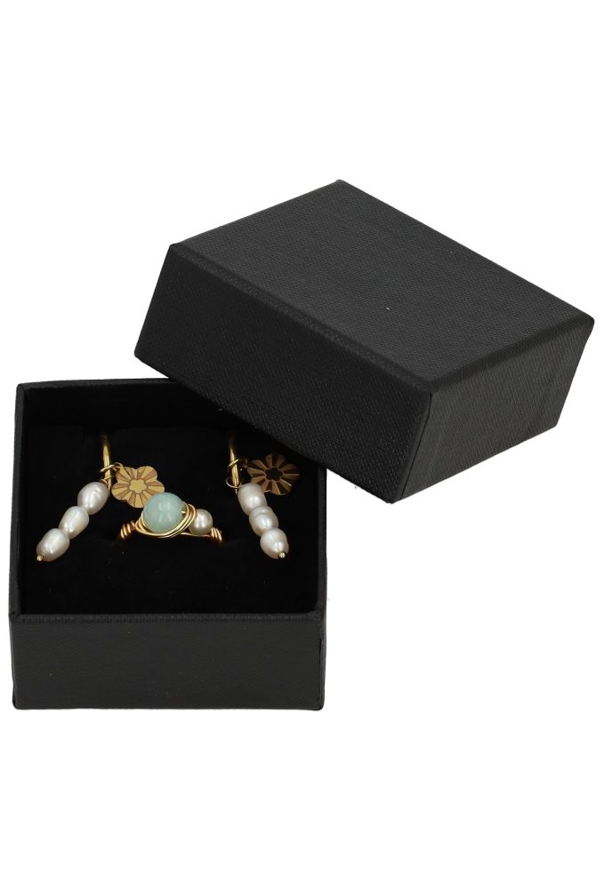 Sieradendoosjes Nora Zwart 6.2x6.2x3cm 8stuks