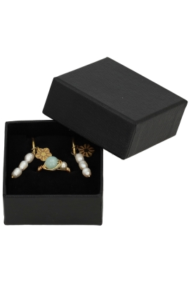 Sieradendoosjes Nora Zwart 6.2x6.2x3cm 8stuks