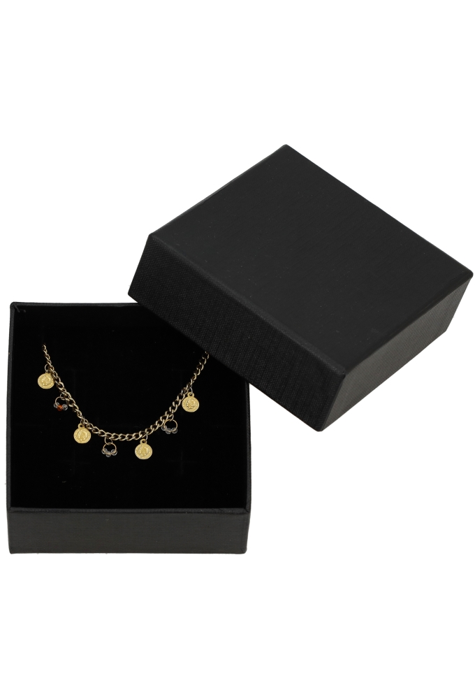 Sieradendoosjes Nora Zwart 9x9x3cm 4stuks