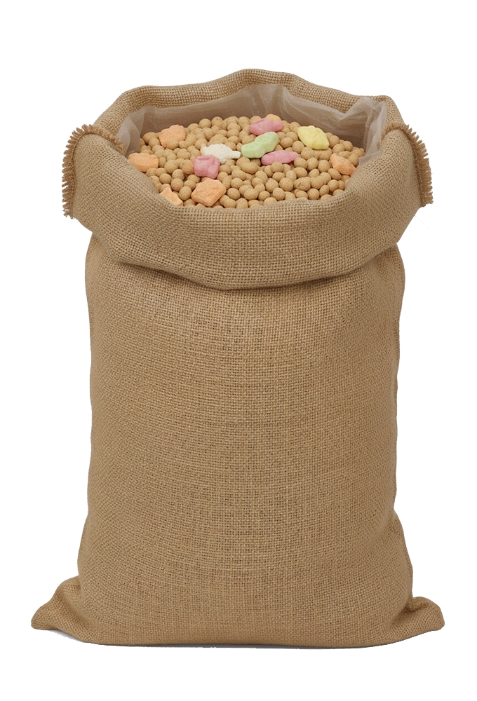 Pepernoten Strooizak Jute Met Uitneembare Plastic zak 38x82cm 10stuks