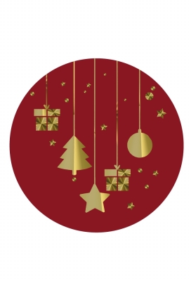 Etiketten Kerst Hangers Bordeaux Goud Metallic 3.9m 250stuks Etiketten Kerst Hangers Bordeaux Goud Metallic 3.9m 250stuks