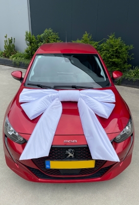 Megastrik Dubbel Wit Lucca 120x50+55cm & Zuignap lint 25cm