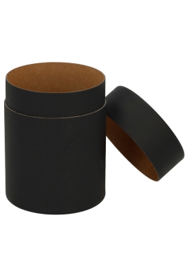 Geschenk Kartonnen Koker Rondo Zwart 7.9x10cm 1stuks