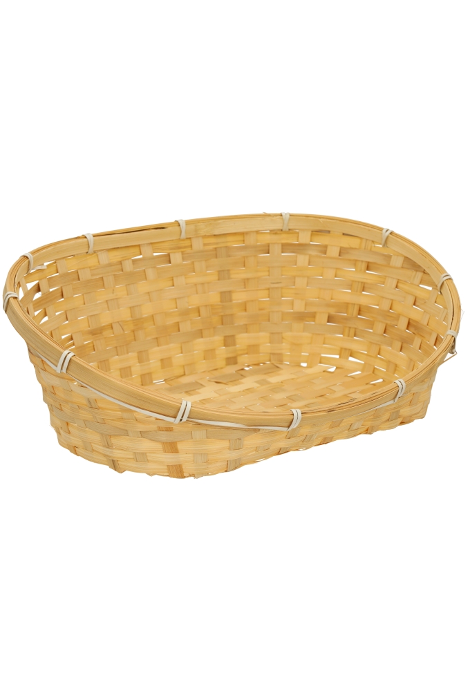 Rietenmanden Fruitmand Bamboe Schuin 40x28x14cm 10stuks