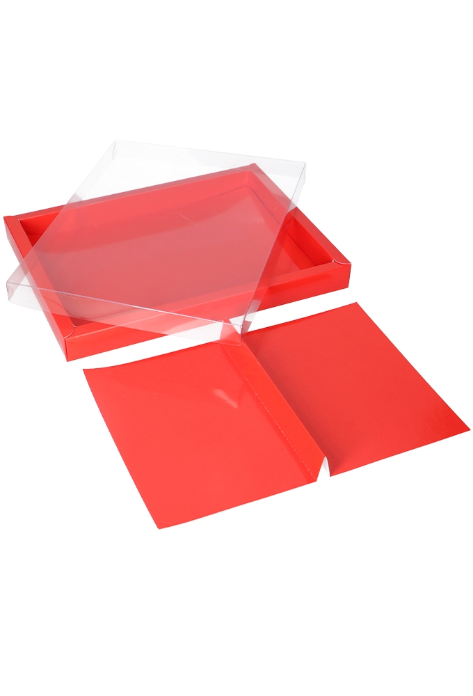 Chocoladeletterdozen Duo Rood Venster & Inlay 17.5x24x2.4cm 25stuks