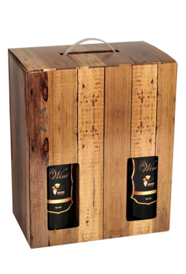 Wijndoos 6-fles Zwart 27x18x33.3cm FSC® 10stuks