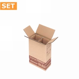 Wijnverzenddoos 2 fles & Interieur 40x20x11cm 5stuks op is op