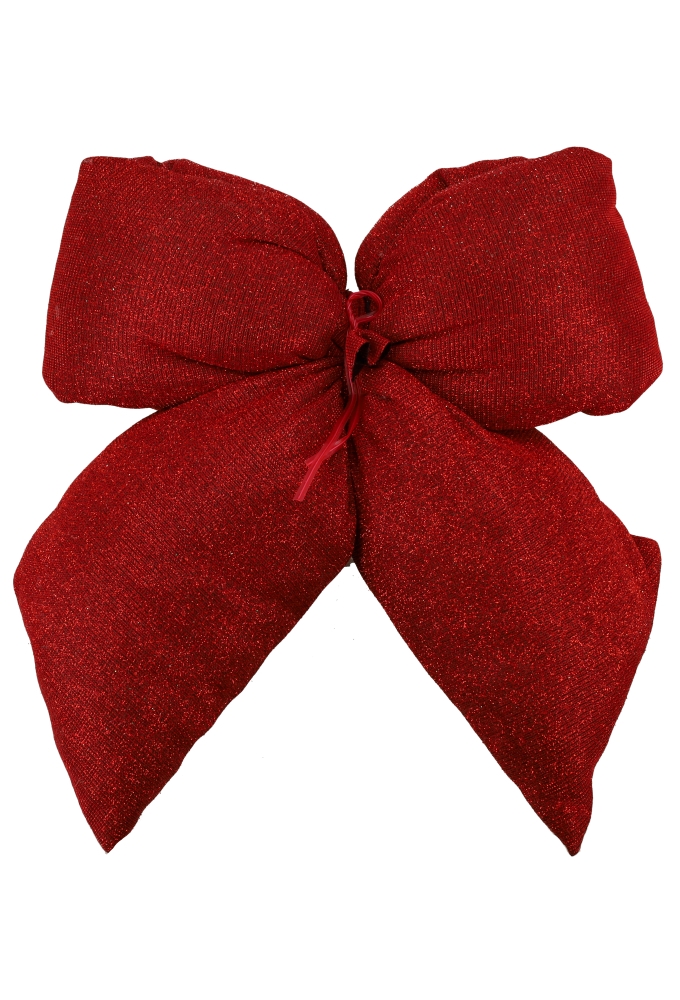 Strik Vellino Bolle Glitter Velvet Rood Met 2 lussen 26x28cm 1 stuks