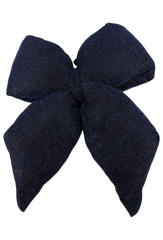 Strik Vellino Bolle Glitter Velvet Blauw Met 2 lussen 17x21cm 1 stuks