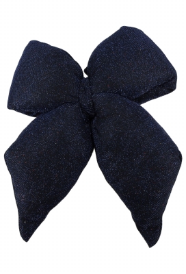 Strik Vellino Bolle Glitter Velvet Blauw Met 2 lussen 17x21cm 1 stuks